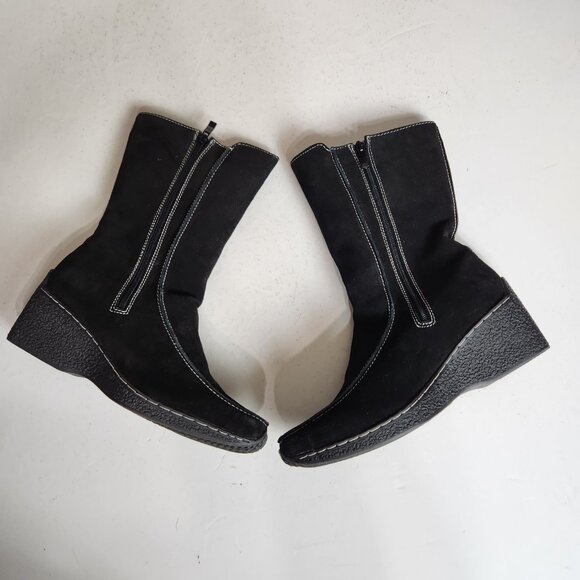 New Sporto Janet Insulated Microfiber Lined Black Suede Leather Boots Size 7M - Picture 7 of 10